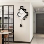 FLEBLE Modern Large Wall Clocks for Living Room Decor Big Silent Pendulum Wall C... - Image 2