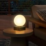 FLORNIA Globe Tble Lamp, Modern Industrial Round Table Lamp, Unique Bedside Nigh... - Image 2
