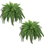 FOREST PRINCE 45" Fake Ferns, Realistic Large Artificial Bush Plants, 2 Artifici... - Image 2