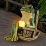 FOXMIS Miniature Frog Garden Statue Mom Gifts Home Decorations Fairy Garden Acce... - Image 2