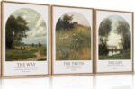 FWIEXA Christian Bible Verse Canvas Wall Art Set 3, Easter Vintage Scripture Fra... - Image 2