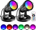 FZWLE Christmas Spot Lights Indoor, 5W RGBW Uplighting 16 Color Changing Up Ligh... - Image 2