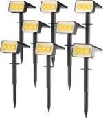 Fabrito 8 Pack Solar Spot Lights Outdoor Waterproof IP67, [108 LEDs, 4 Modes] Du... - Image 2