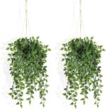 Fake Hanging Plants Indoor - 2 Pack Faux Greenery Plant for Home Decor Artificia... - Image 2