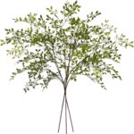 Fake Plants Eucalyptus Stems,Plastics Ficus Stems for Vase Artificial Plants,Gre... - Image 2