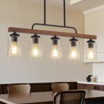 Farmhouse Chandelier 5-Light Dining Room Light Fixture Over Table Kitchen Island... - Image 2