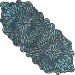 Festive Beaded Table Runner - 13x36 Handmade Stone Sapphire Beaded Table Runner ... - Image 2