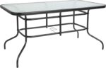 Flash Furniture Tory 31.5" x 55" Rectangular Tempered Glass Metal Patio Table wi... - Image 2