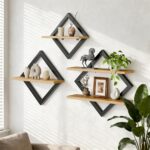 Floating Shelves Set of 3-2-Tier Hanging Wall Mounted Shelves, Decorative Storag... - Image 2