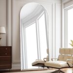 Floor Length Mirror, 76"x34" Arch Full Length Mirror Hanging or Leaning, Body Mi... - Image 2