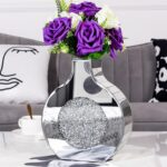 Flower Vase Mirror Finish Vases for Decor, Crystal Decorative Vase for Flower Ci... - Image 2
