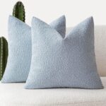 Foindtower Pack of 2 Modern Textured Boucle Throw Pillow Covers Accent Solid Dec... - Image 2
