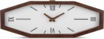 Foxtop Wooden Mid Century Modern Wall Clock, 17.5 Inch Unique Wall Clock Battery... - Image 2