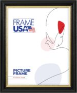Frame USA 11x16 Picture Frame, Black and Gold, Designer Series, Wall Hanging Fra... - Image 2