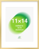 FrameWorks 11x14 Matted to 8x10 Picture Frame – Aluminum Frame w/Tempered Glass,... - Image 2