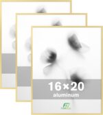 FrameWorks 16x20 Brushed Aluminum Poster Frames – Modern Brushed Metal Design w/... - Image 2