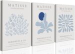 Framed Blue Posters Canvas Wall Art Set of 3 - Coastal Aesthetic Wall Decor Pict... - Image 2