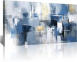 Framed Canvas Wall Art - Abstract Ink Paintings for Living Room & Bedroom - Larg... - Image 2