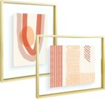 Frametory, 11x14 Floating Picture Frame - Metal Photo Frame - Real Glass - for W... - Image 2