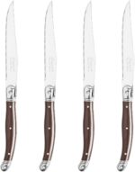 French Home Laguiole 4-Piece Steak Knife Set – Sophisticated Stainless Steel Din... - Image 2