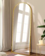 Full Length Mirror, 59"x18" Arched Full Body Mirror, Floor Mirrors with Stand, B... - Image 2