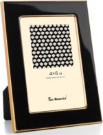 Fun Memories 4x6 Enamel Picture Frame with HD-Tempered Glass, Gold Metal Edge wi... - Image 2
