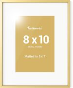 Fun Memories 8x10 Picture Frame, Gold Aluminum 8x10 Poster Frames with 5x7 Remov... - Image 2
