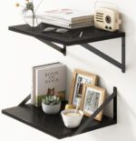 Fun Memories Deep Floating Shelves for Wall, 12 Inch Deep Black Floating Shelves... - Image 2