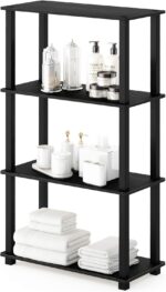Furinno TURN-S-TUBE Storage Shelves, 4-Tier Book Shelf, Corner Shelf, Toolless O... - Image 2