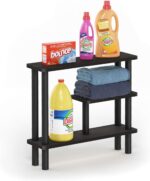 Furinno Turn-N-Tube Slim Space Saving Storage Rack, Espresso/Black - Image 2