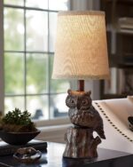 G-SAFAVA 14.25" Small Table Lamp for Living Room Farmhouse Bedside Resin Single ... - Image 2
