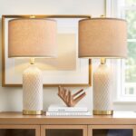 G-SAFAVA 24.25" Table Lamps Set of 2 Modern Ceramic Lamps for Living Room Bedsid... - Image 2