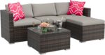 GAOMON 5-Piece All-Weather Patio Furniture Set, Convertible Outdoor Sectional So... - Image 2