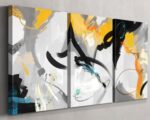 GIFTTWART Yellow Abstract Canvas Wall Art for Living Room, Bedroom, Office, or D... - Image 2