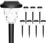 GIGALUMI 8 Pack Solar Lights Outdoor, Solar Pathway Lights with Great Pattern, W... - Image 2