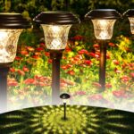 GIGALUMI 8 Pack Solar Pathway Lights, Solar Garden Lights Outdoor Warm White, Wa... - Image 2