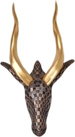 GIGICICI 13.7x5.5-Inch Antelope Head Wall Sculpture Modern Resin Animal Decor Ar... - Image 2