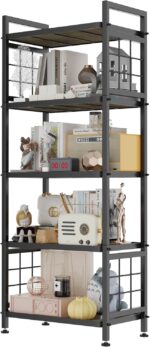 GIOTORENT 5-Tier Pantry Shelves with Wooden Boards, Heavy Duty Storage Shelves &... - Image 2