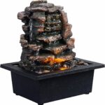 GOSSI Home Décor Waterfall Meditation Fountain Indoor Tabletop Many Natural Rive... - Image 2