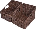 GRANNY SAYS Wicker Storage Baskets, Waterproof Wicker Basket with Handles, Trape... - Image 2