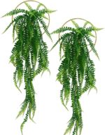 GREENTIME 2 Pack Fake Plants Hanging Artificial Ivy Vine with Gold Round Metal H... - Image 2