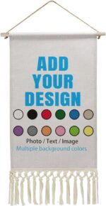 GUANGSHACORA Custom Cotton and Linen Hanging Wall Art Poster with Picture Text P... - Image 2