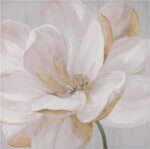 Gallery Solutions 40x40 Large Framed Magnolia Floral Canvas Art - Hand-Painted P... - Image 2
