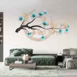 Gdrasuya10 43.31 * 26.77Inch 3D Ginkgo Tree Leaf Metal Wall Art Modern Luxury Me... - Image 2