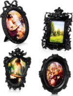 Geetery 4 Pcs Black Gothic Vintage Picture Frames Set Antique Picture Frame Smal... - Image 2