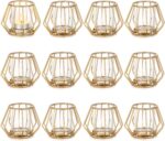 Geometric Tea Light Candle Holders - Wedding Centerpiece for Tables Morden Metal... - Image 2