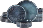 Gibson Elite 12 Piece Matisse Moderna Stoneware Reactive Glaze Plates and Bowls ... - Image 2