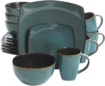 Gibson Elite Soho Lounge 16 Piece Dinnerware Set, Teal - Image 2
