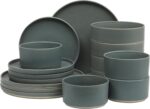 Gibson Elite Tatum Premium Porcelain Matte Reactive Glaze 16-Piece (Service for ... - Image 2