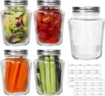 Glass Mason Jars with Lids - 16 oz Vintage Canning Jars, Pickling Jars for Jelly... - Image 2